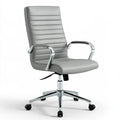 Ergonomischer Bürostuhl, mit Kunstlederbezug, Farbe: grau