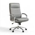 Ergonomischer Bürostuhl, mit Kunstlederbezug, Farbe: grau