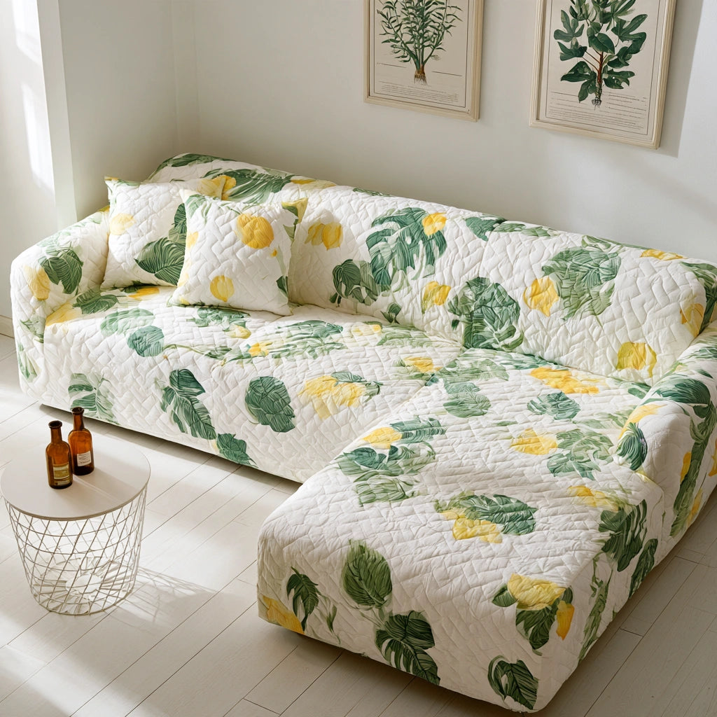 Schutzbezug für Sofa, mit klarer Formgebung, Farbe: weiß