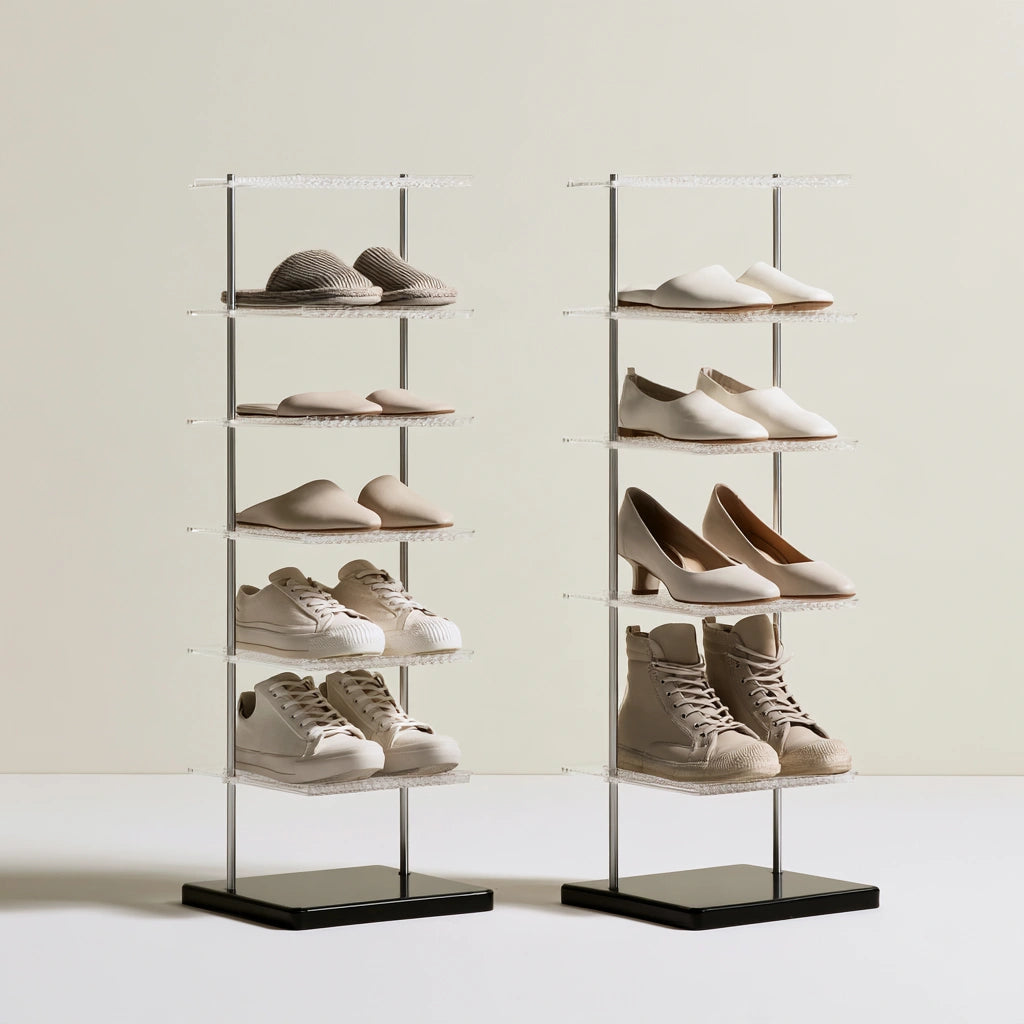 Schuhschrank, mit klarer Formgebung, Farbe: grau