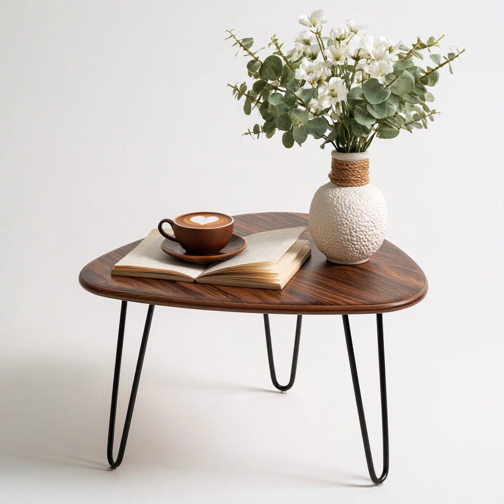 Klapptisch mit Tablett, aus Holz, Farbe: dunkelbraun